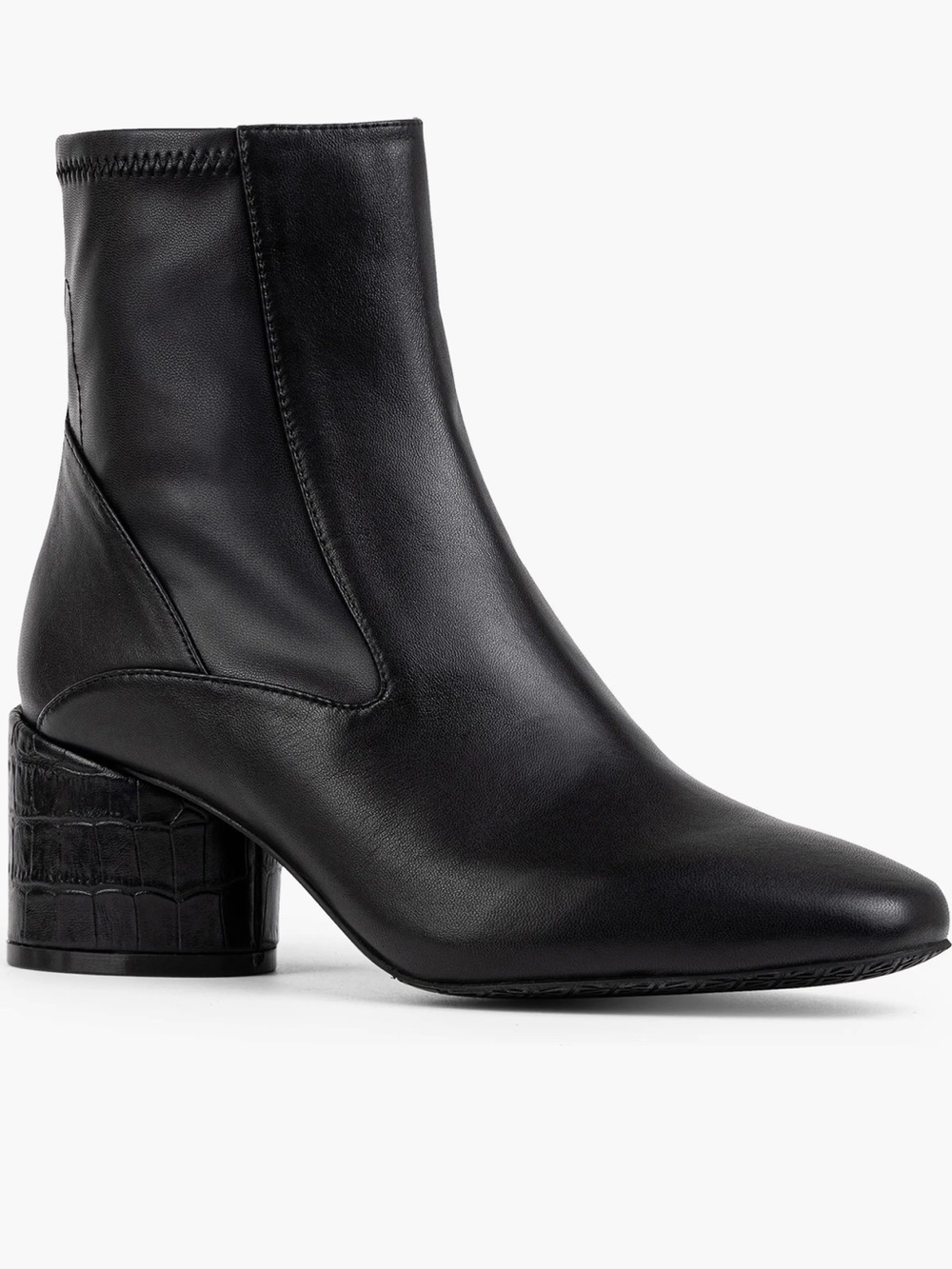 Donald Pliner Black Heel Leather Upper Ankle Boots Size 6
